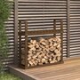 Voir la diapositive 1 : VIDAXL Support bois de chauffage Marron miel 110x35x108,5 cm Bois pin