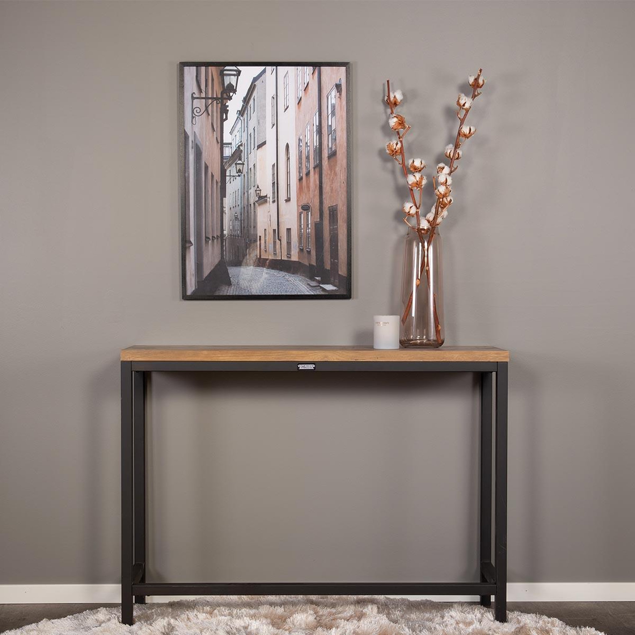 Voir la diapositive 2 : Paris Prix Console design  rise  110cm naturel & noir
