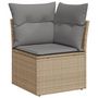 Voir la diapositive 5 : VIDAXL Salon de jardin avec coussins 9pcs melange beige resine tressee
