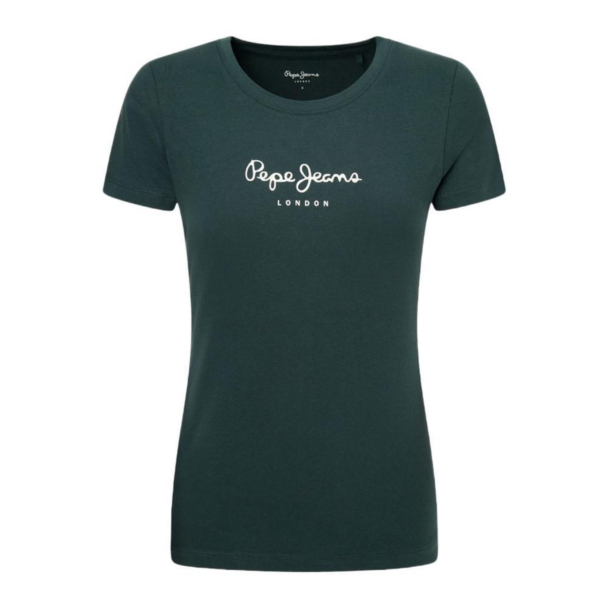 Voir la diapositive 1 : Pepe Jeans T-shirt Vert Foncé Femme Pepe Jeans New Virginia