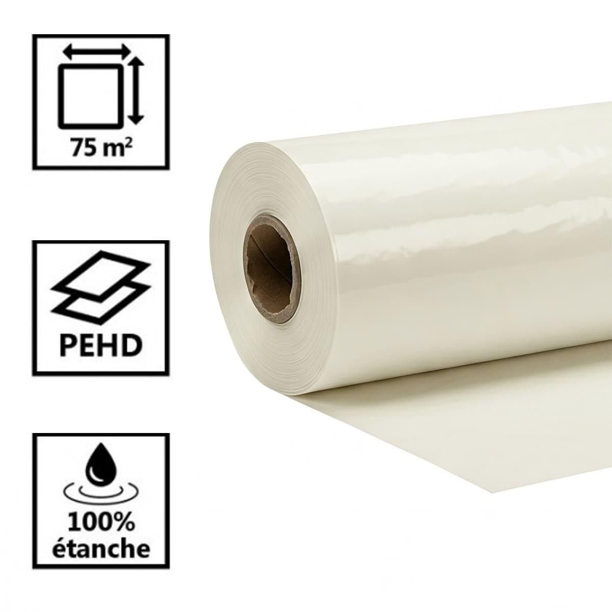 Tecplast Bache peinture 3x25 m 40 microns Protection 75 m2 Translucide 3x25 m Haute Qualité