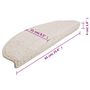 Voir la diapositive 6 : VIDAXL Tapis d'escalier 15 pcs blanc 65x21x4 cm