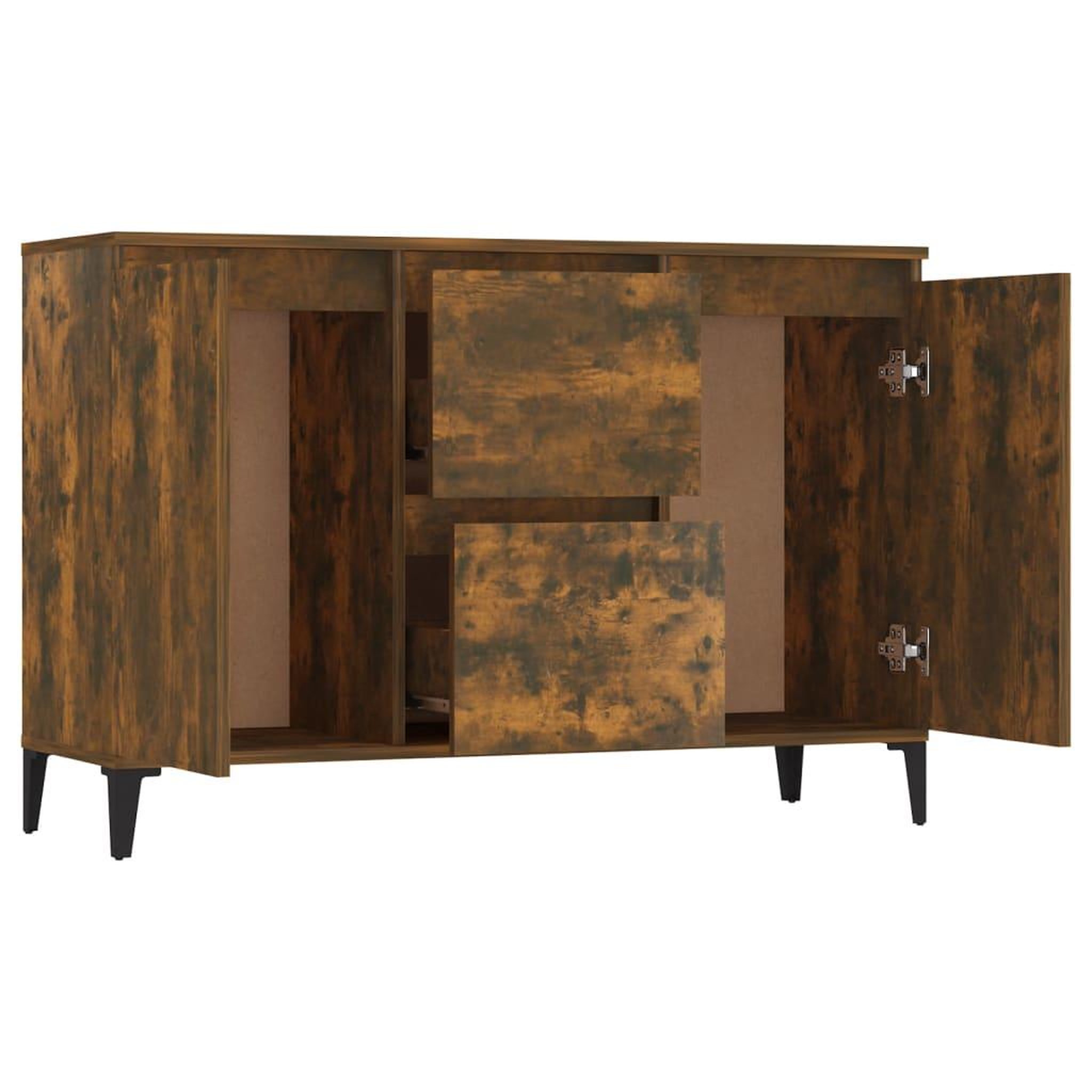 Voir la diapositive 5 : VIDAXL Buffet Chene fume 104x35x70 cm Bois d'ingenierie