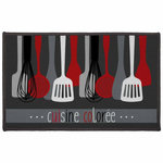 Paris Prix Tapis de Cuisine  Cuisinette  50x80cm Gris