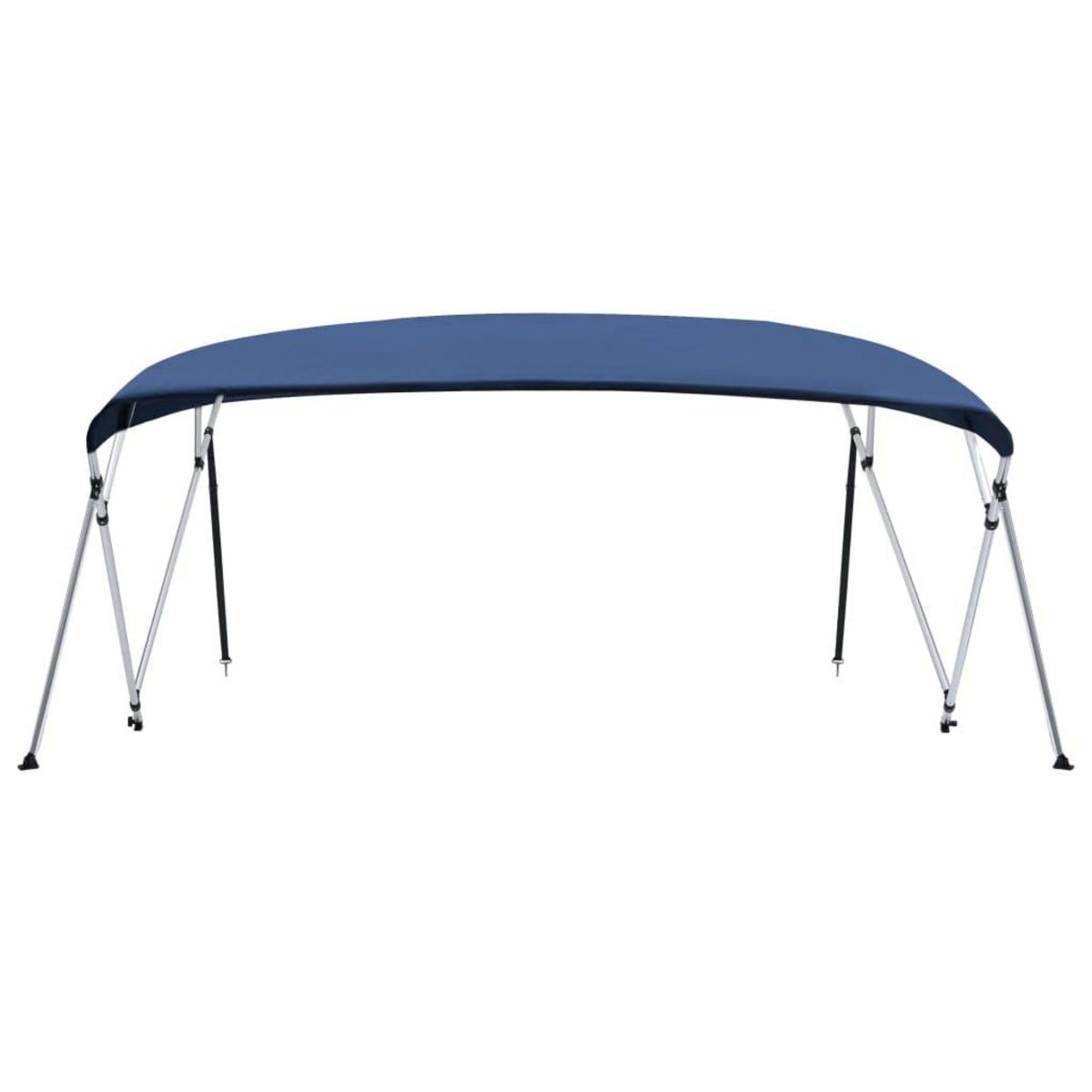 VIDAXL Auvent bimini a 4 arceaux Bleu marine 243x(230-244)x137 cm