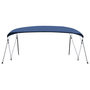 Voir la diapositive 3 : VIDAXL Auvent bimini a 4 arceaux Bleu marine 243x(230-244)x137 cm