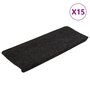 Voir la diapositive 2 : VIDAXL Tapis d'escalier auto-adhesifs 15 pcs 65x24,5x3,5 cm Anthracite