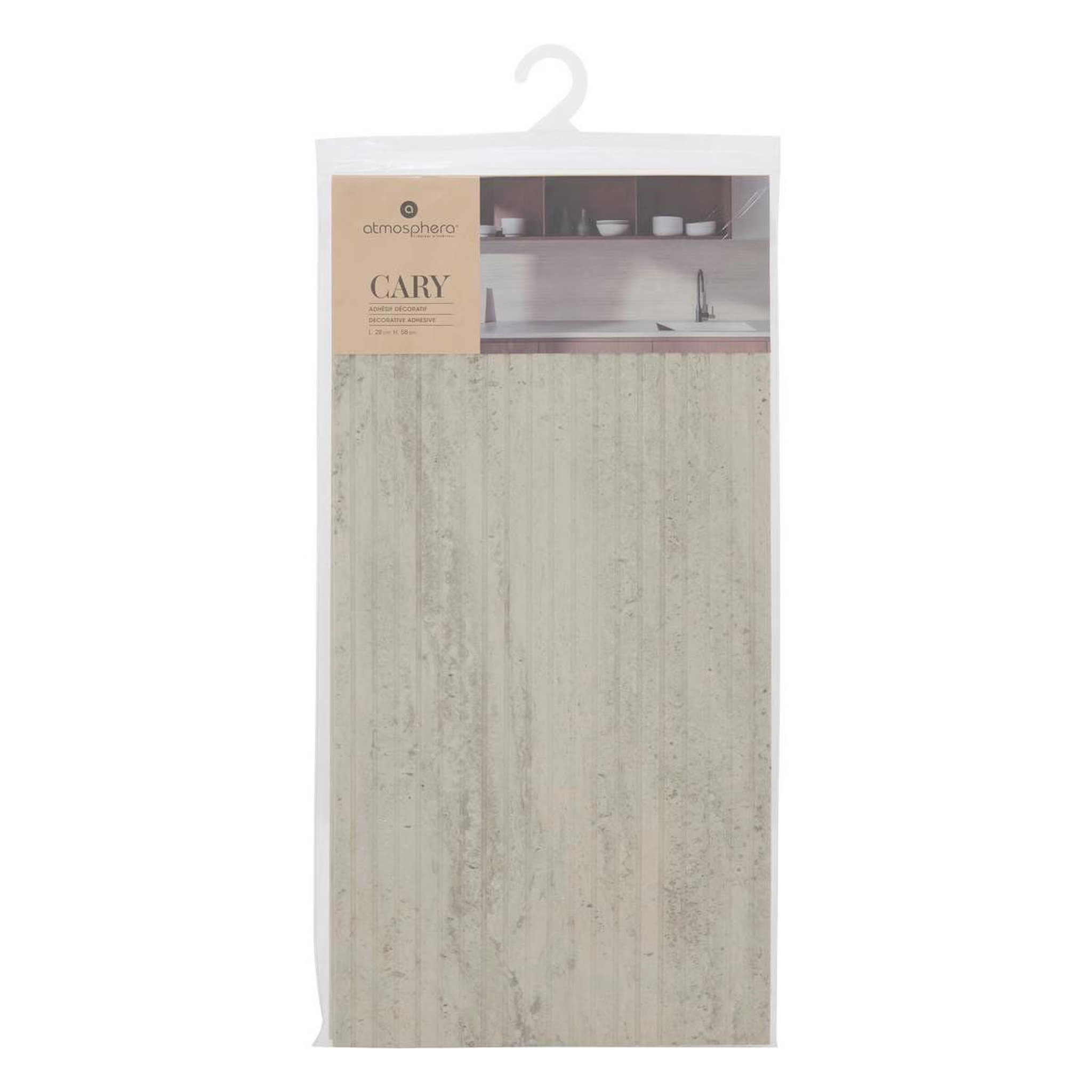 Voir la diapositive 3 : ATMOSPHERA Sticker effet marbre  cary  28x58cm gris