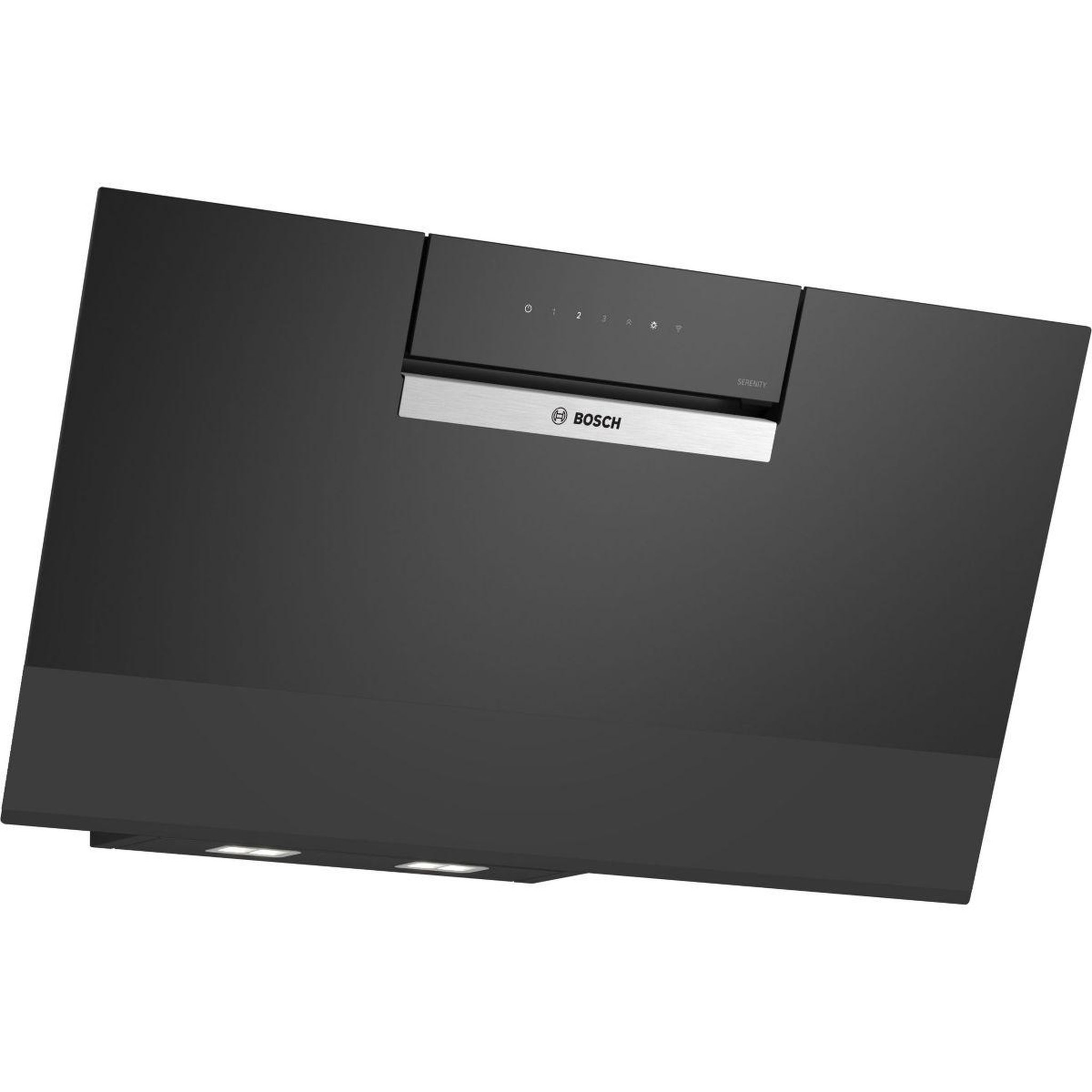 Voir la diapositive 1 : BOSCH Hotte décorative murale inclinée DWJ87FN6SF