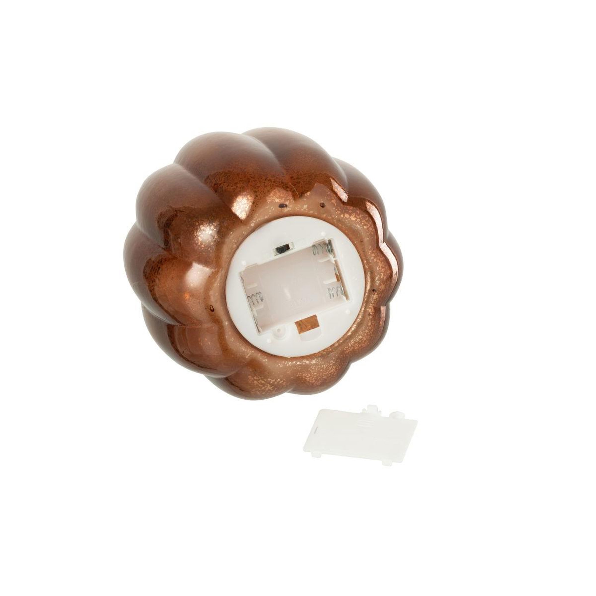 Voir la diapositive 3 : J-LINE Citrouille à led  automn  21cm marron
