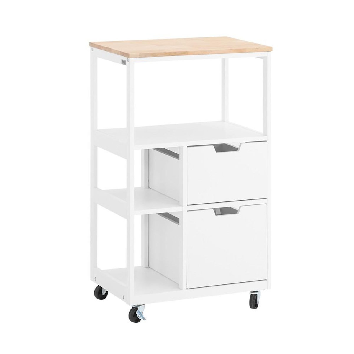 SOBUY SoBuy - Chariot De Cuisine à deux tiroirs - Industriel - FKW111