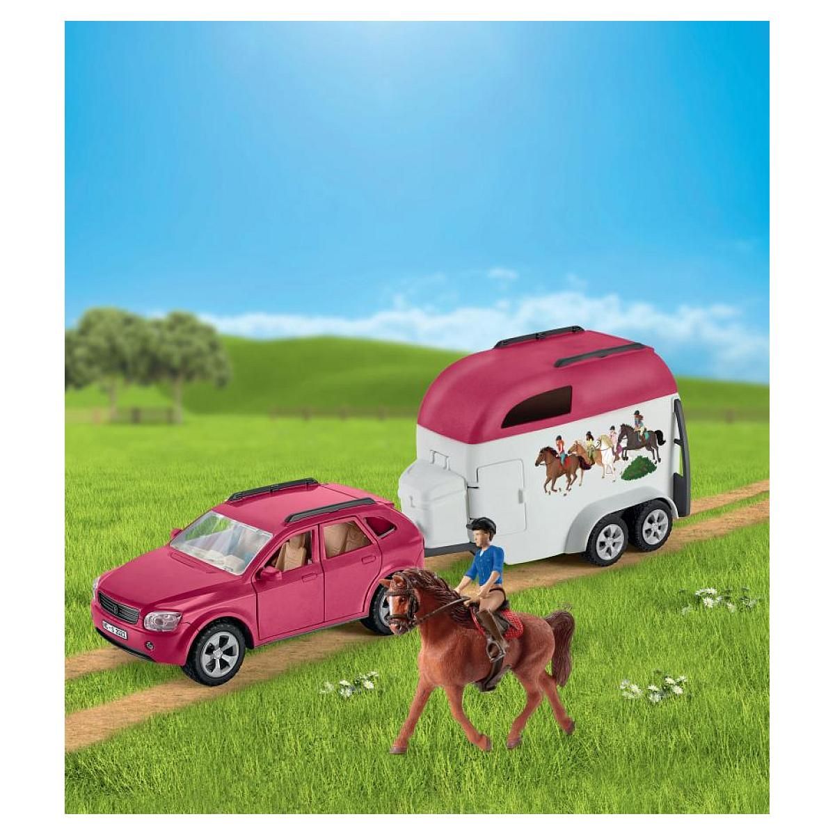 Schleich 72223 Voiture avec remorque pour chevaux