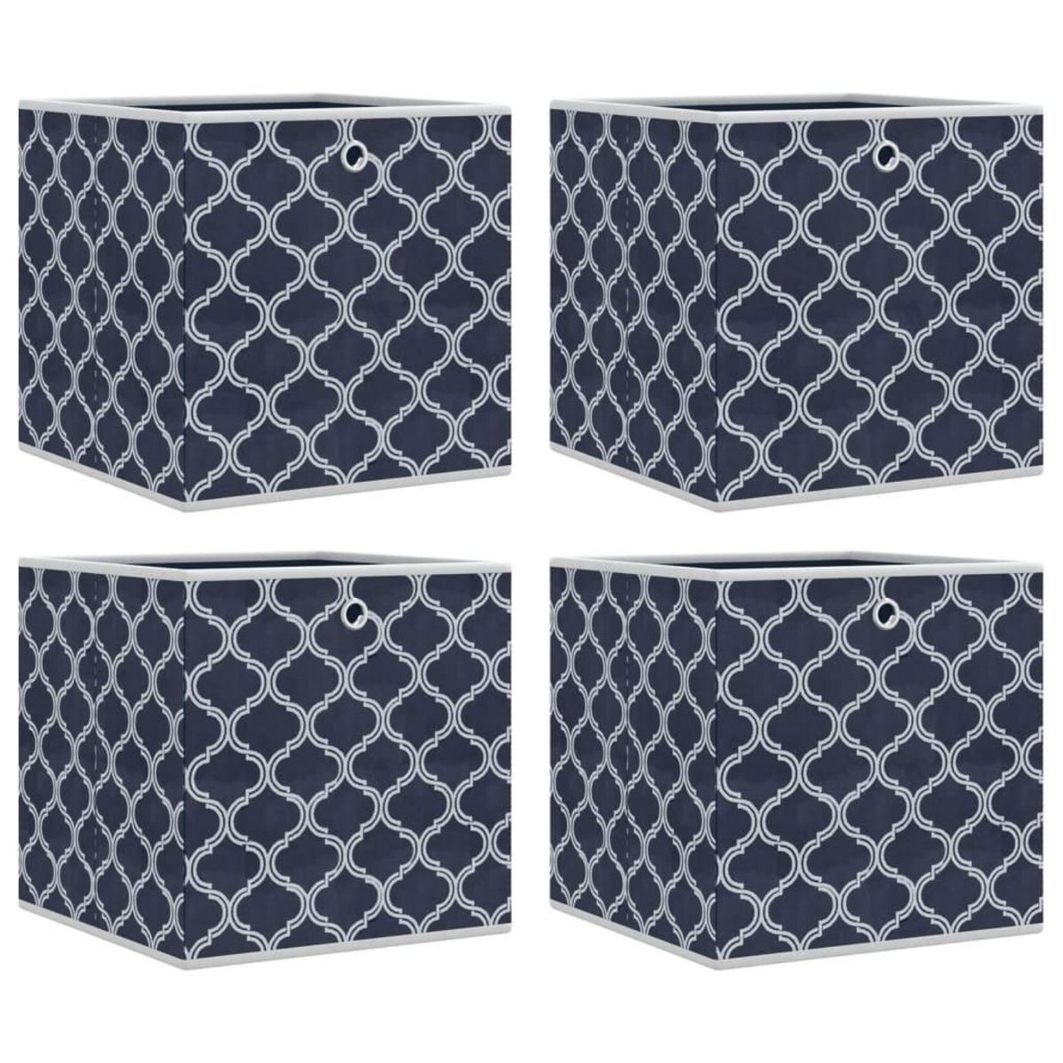 VIDAXL Boîtes de rangement pliables 4pcs bleu 32x32x32cm tissu intisse