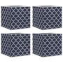 Voir la diapositive 2 : VIDAXL Boîtes de rangement pliables 4pcs bleu 32x32x32cm tissu intisse