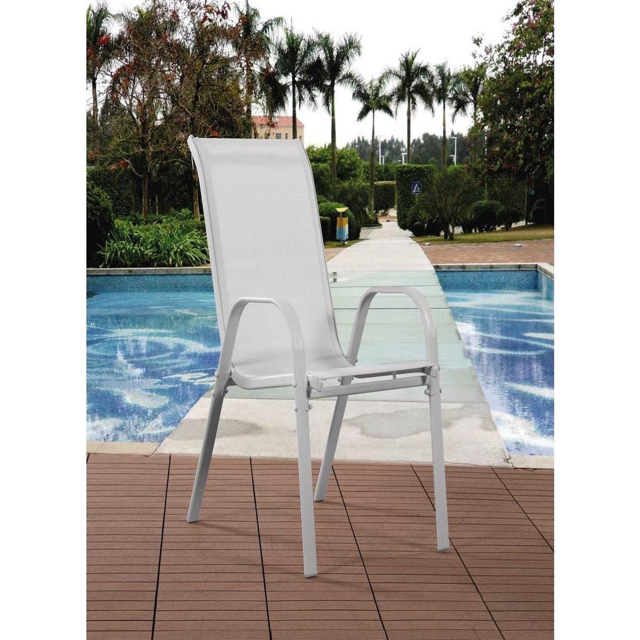 Voir la diapositive 2 : Habitat et Jardin Fauteuil jardin textilène  cordoba  - phoenix - écru - lot de 4