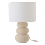Paris Prix Lampe à Poser en Céramique  Victor  48cm Blanc Cassé