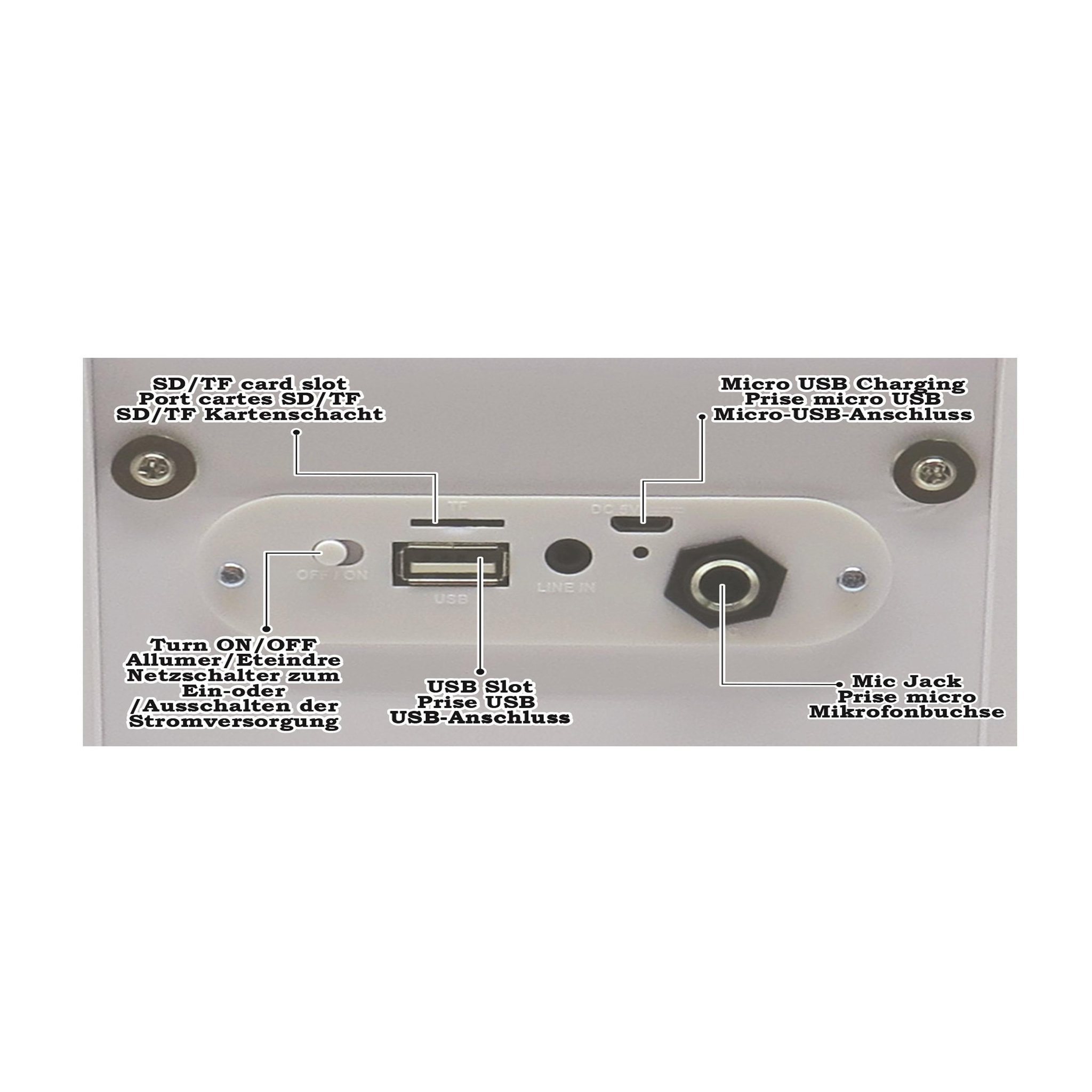 Voir la diapositive 3 : Lexibook Enceinte Bluetooth portable avec micro et effets lumineux iParty