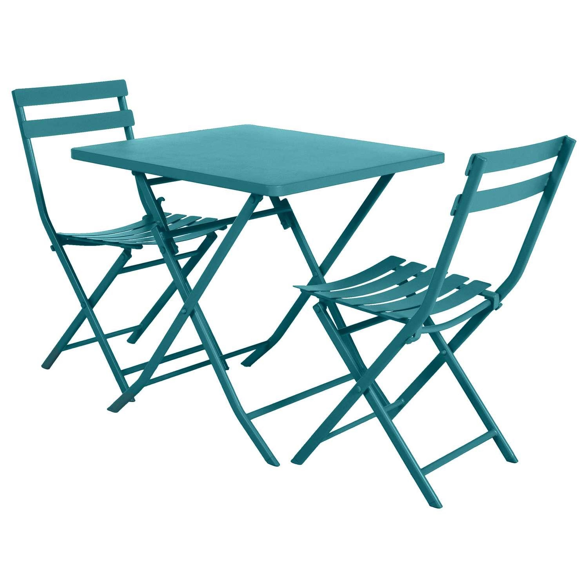 Voir la diapositive 4 : TOILINUX Lot de 4 Chaises pliantes en métal Greensboro