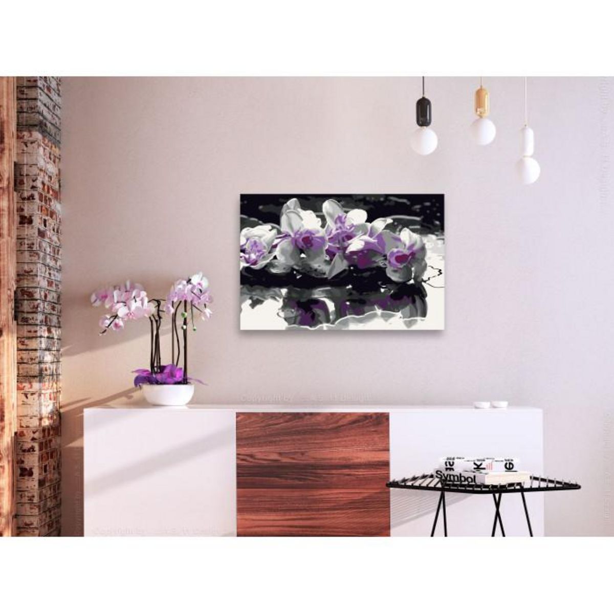 Paris Prix Tableau à Peindre Soi-Même  Orchidée Violette II  40x60cm