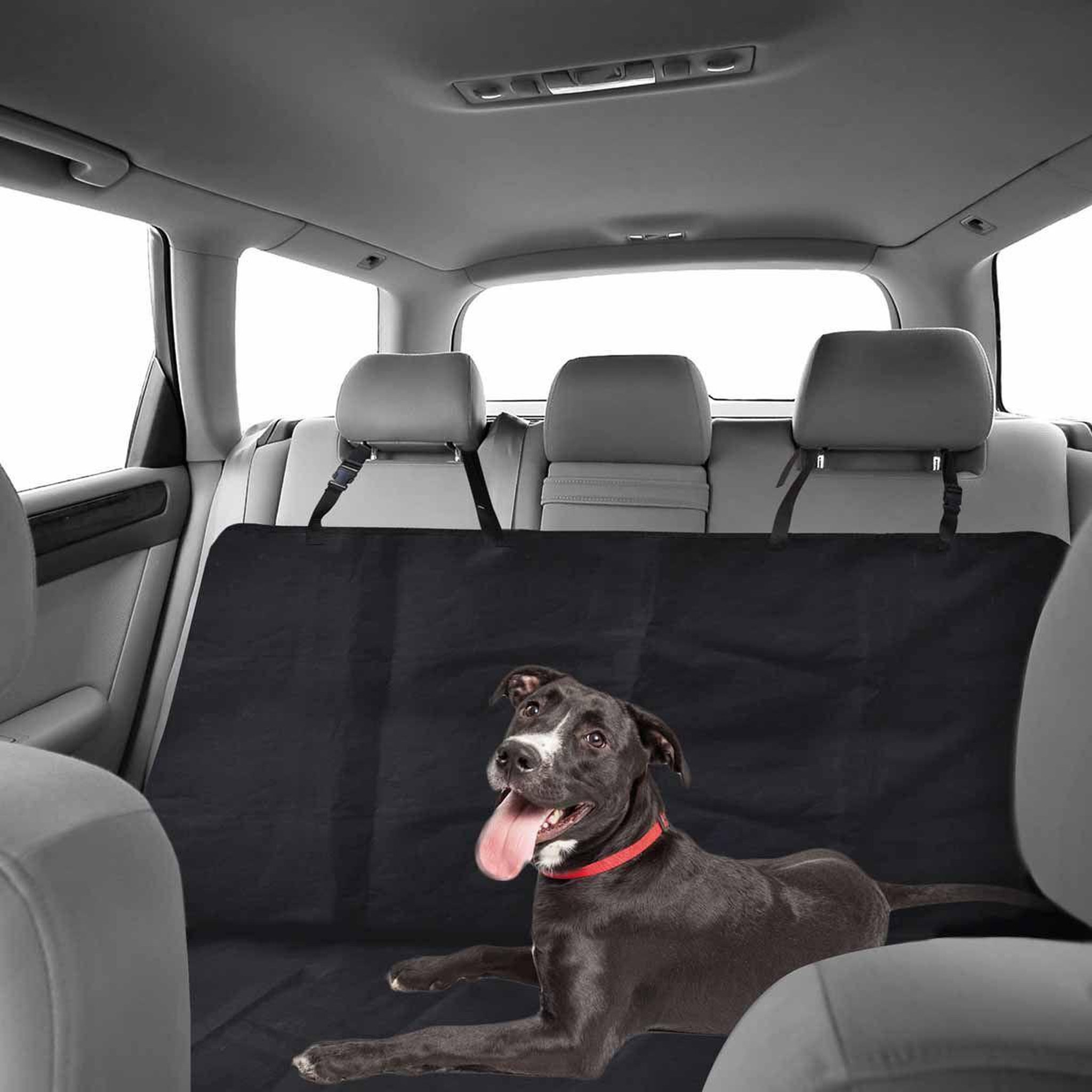 Voir la diapositive 3 : LOVE STORY Housse de protection chien  banquette auto  140cm noir