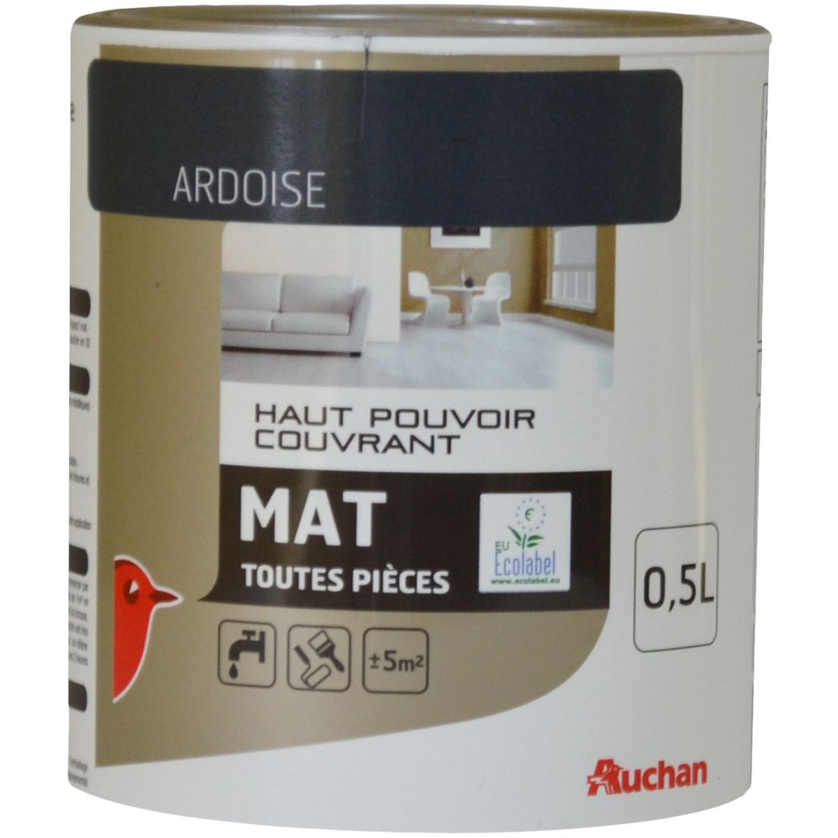 AUCHAN Peinture murale mat Ardoise