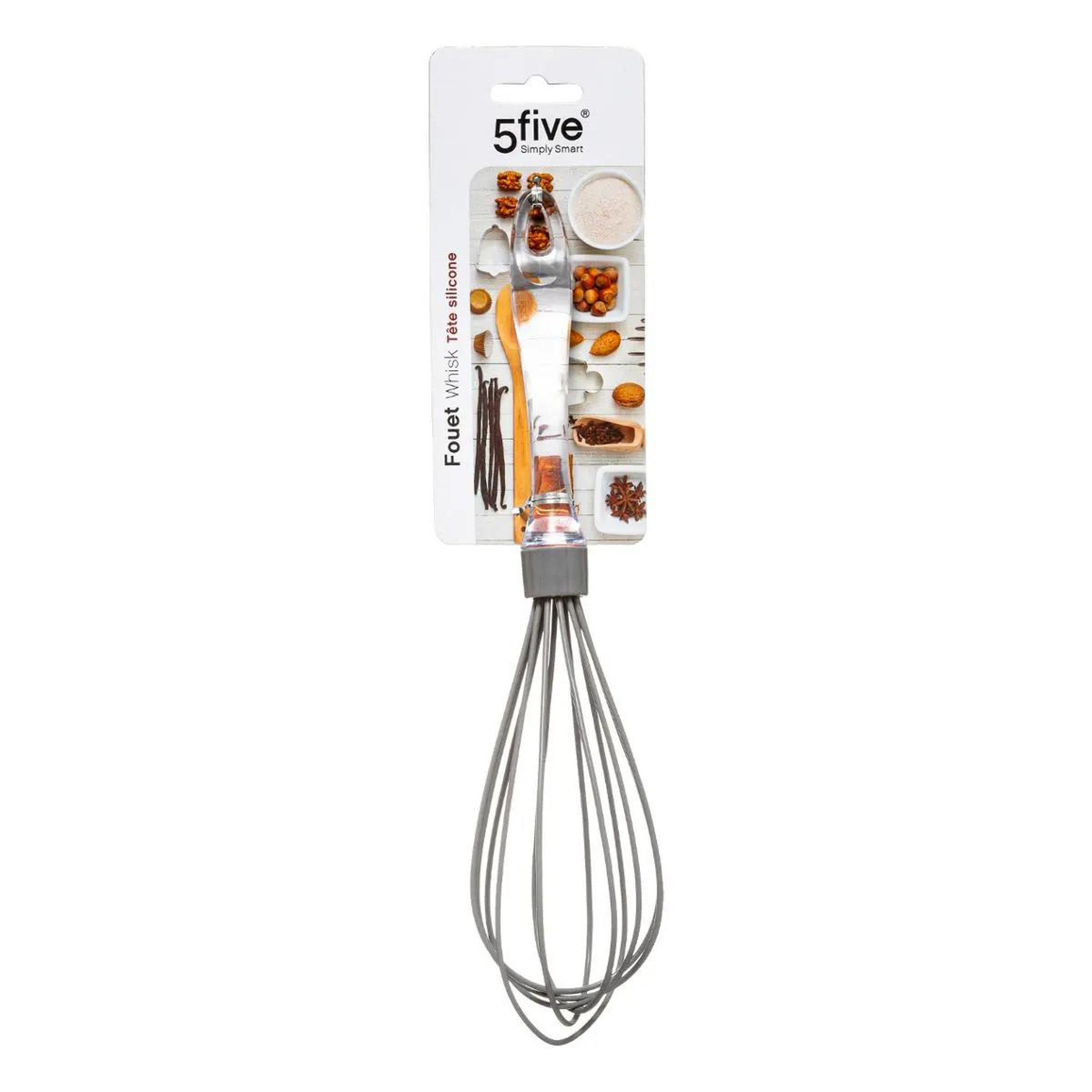 Voir la diapositive 2 : FIVE Fouet de Cuisine Silicone  Cook  29cm Gris