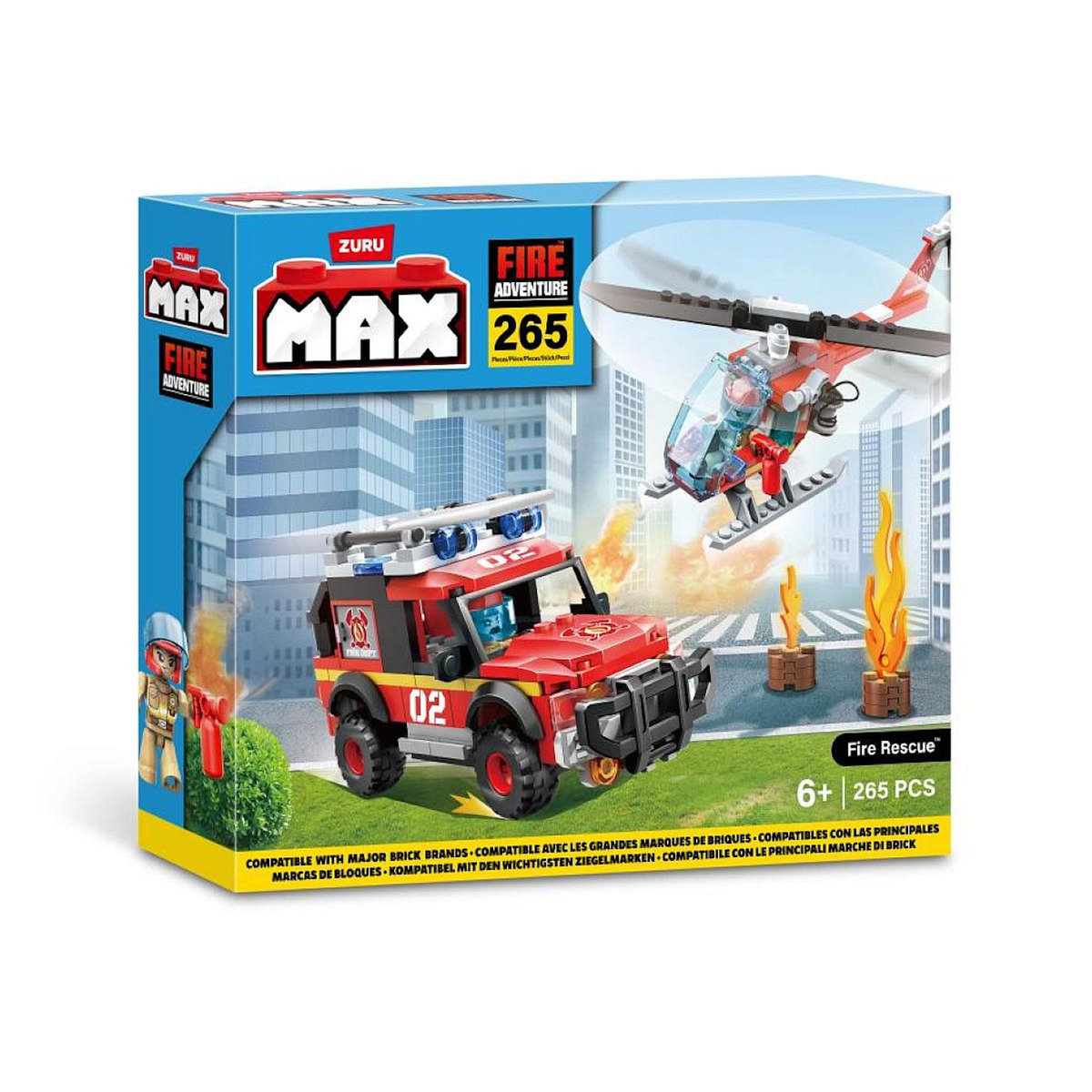 ZURU Max adventure fire rescue playset (265 pieces)