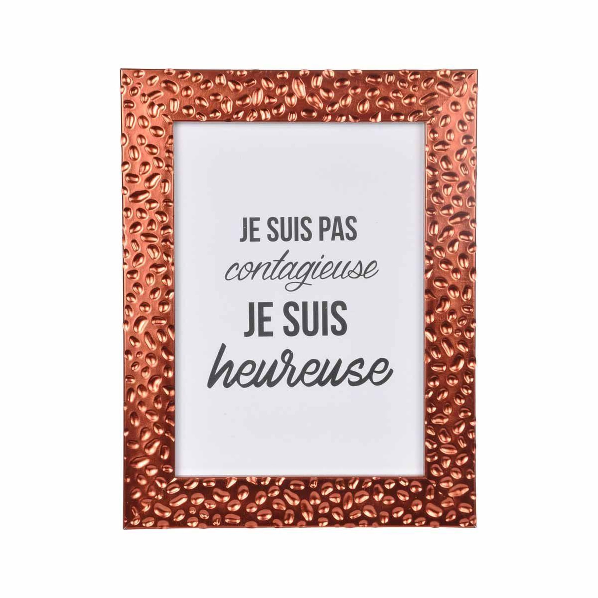 Voir la diapositive 2 : HOMEA Cadre Photo Déco  Goutte d'Eau  18x24cm Cuivre