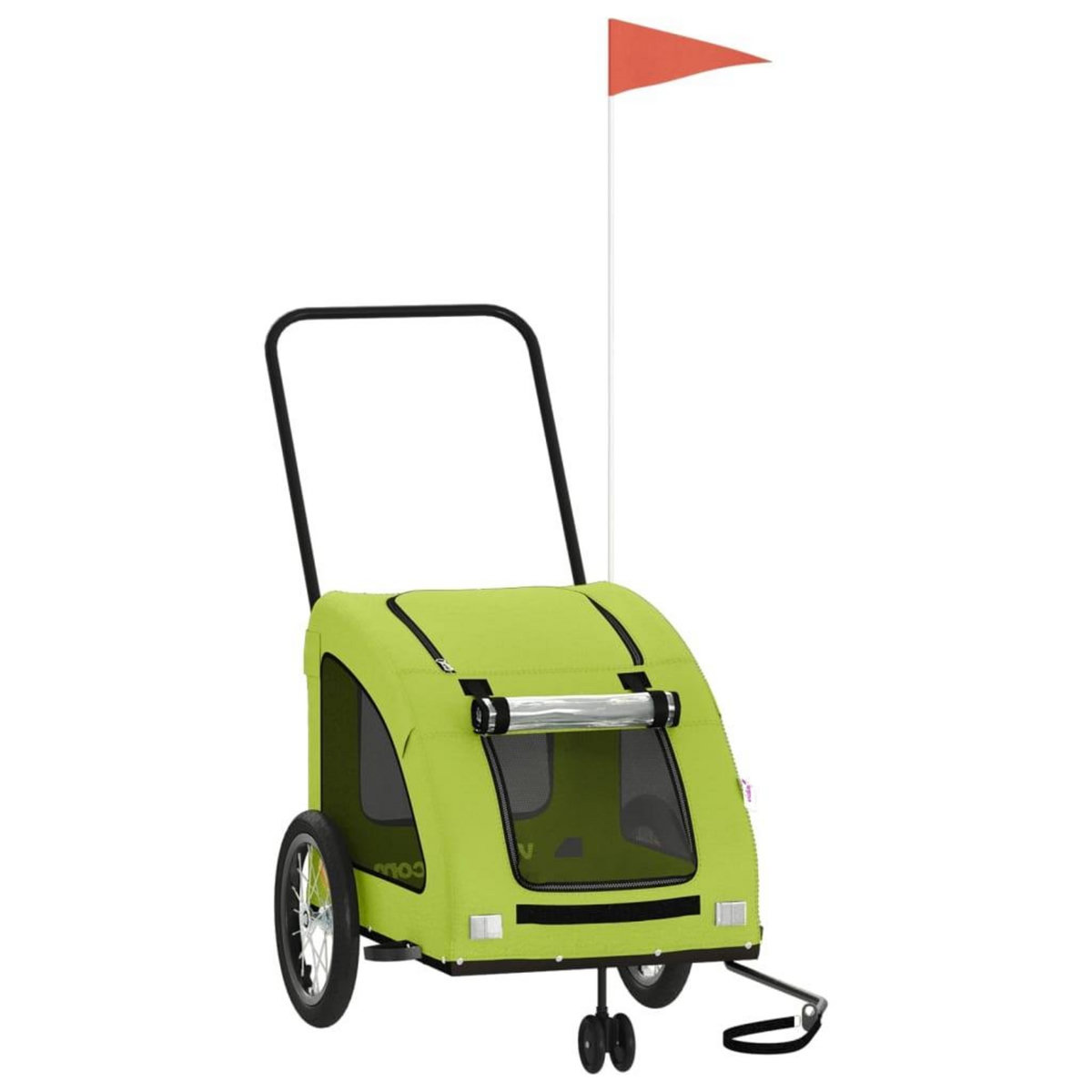 VIDAXL Remorque de velo pour animaux de compagnie vert
