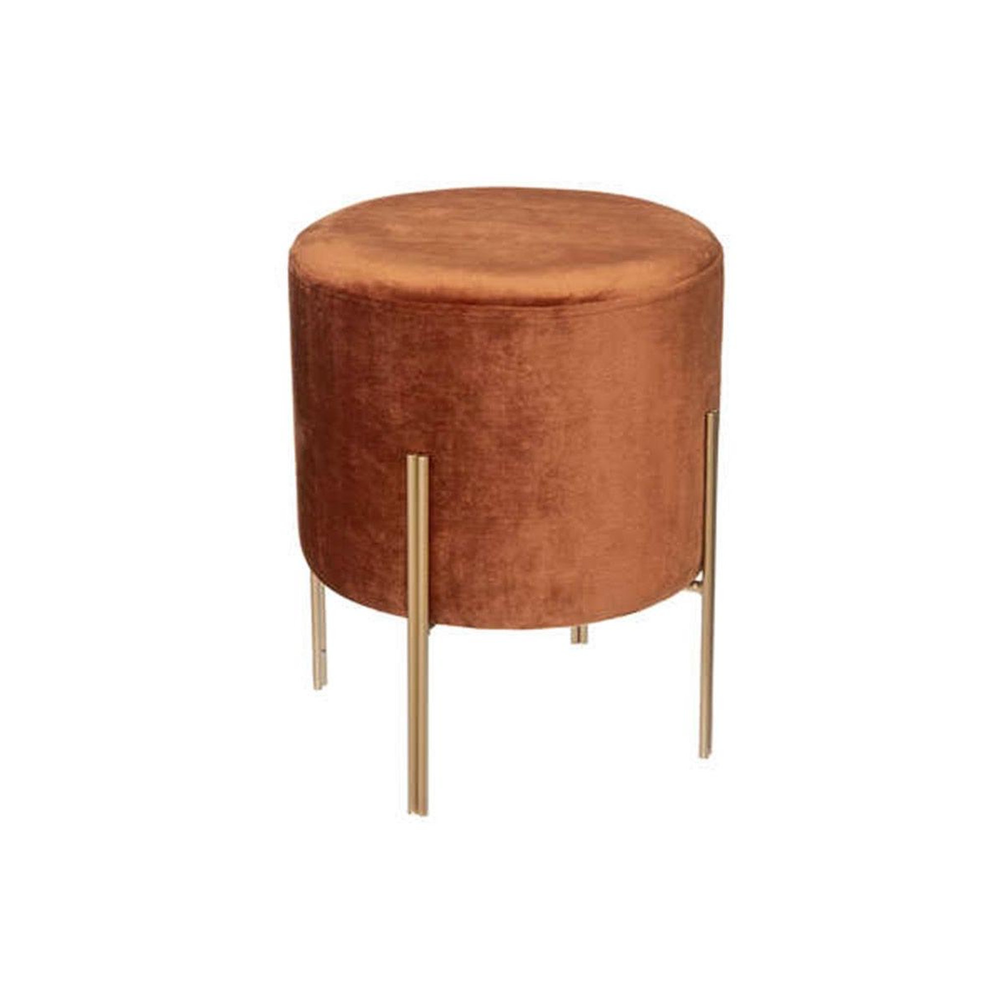 ATMOSPHERA Tabouret Design en Velours  Living  40cm Ambre & Or
