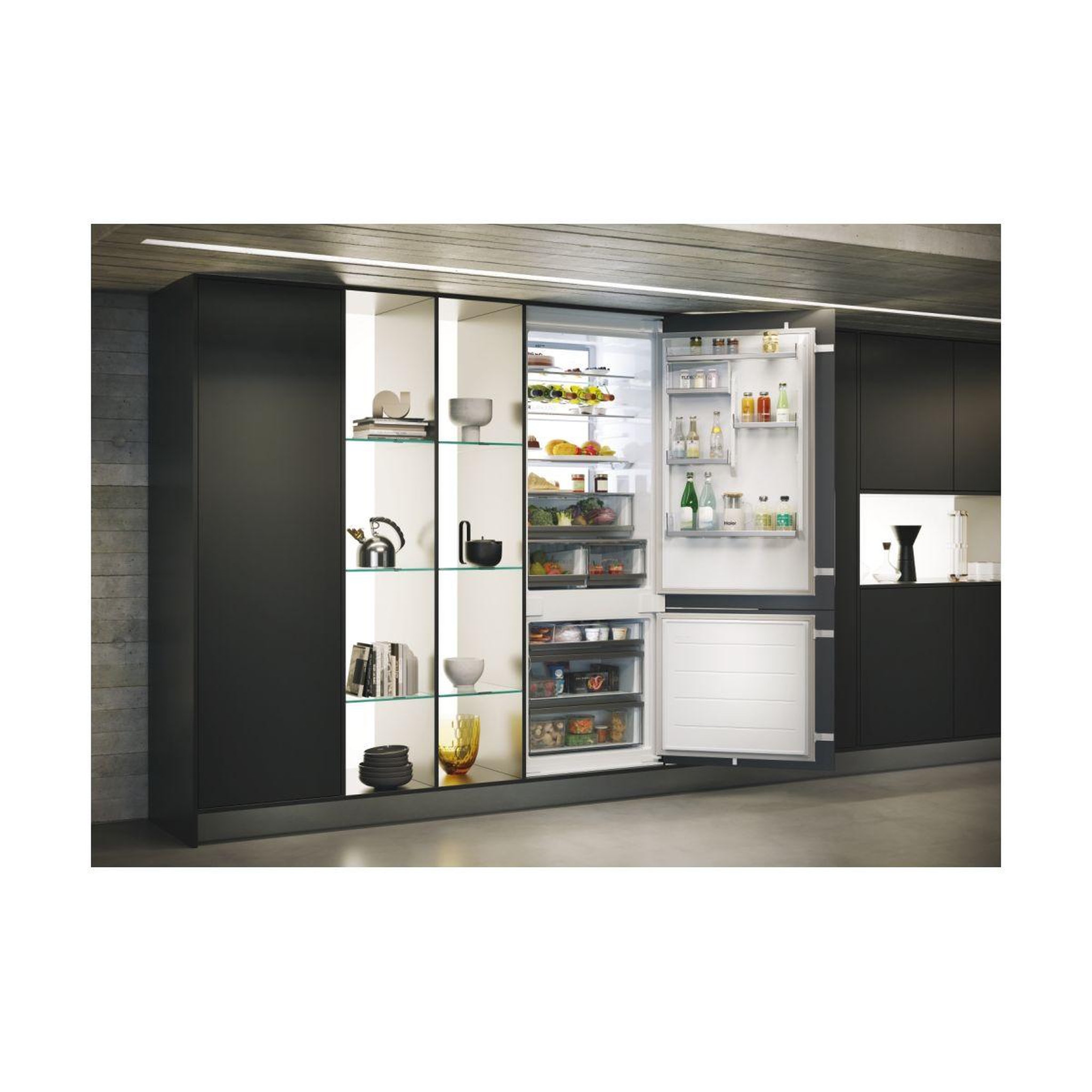 Voir la diapositive 5 : HAIER Réfrigérateur combiné encastrable hbw7719c