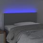 Voir la diapositive 3 : VIDAXL Tete de lit a LED Gris clair 80x5x78/88 cm Tissu