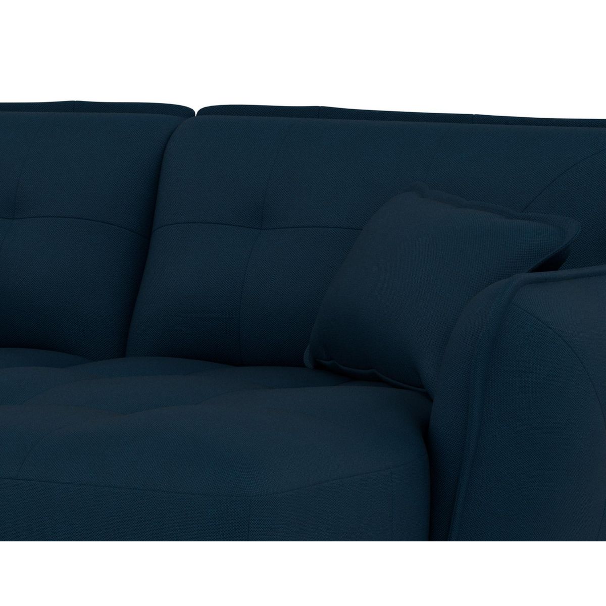 LISA DESIGN Thais - canapé droit 4 places avec double méridienne assise profonde en tissu texturé