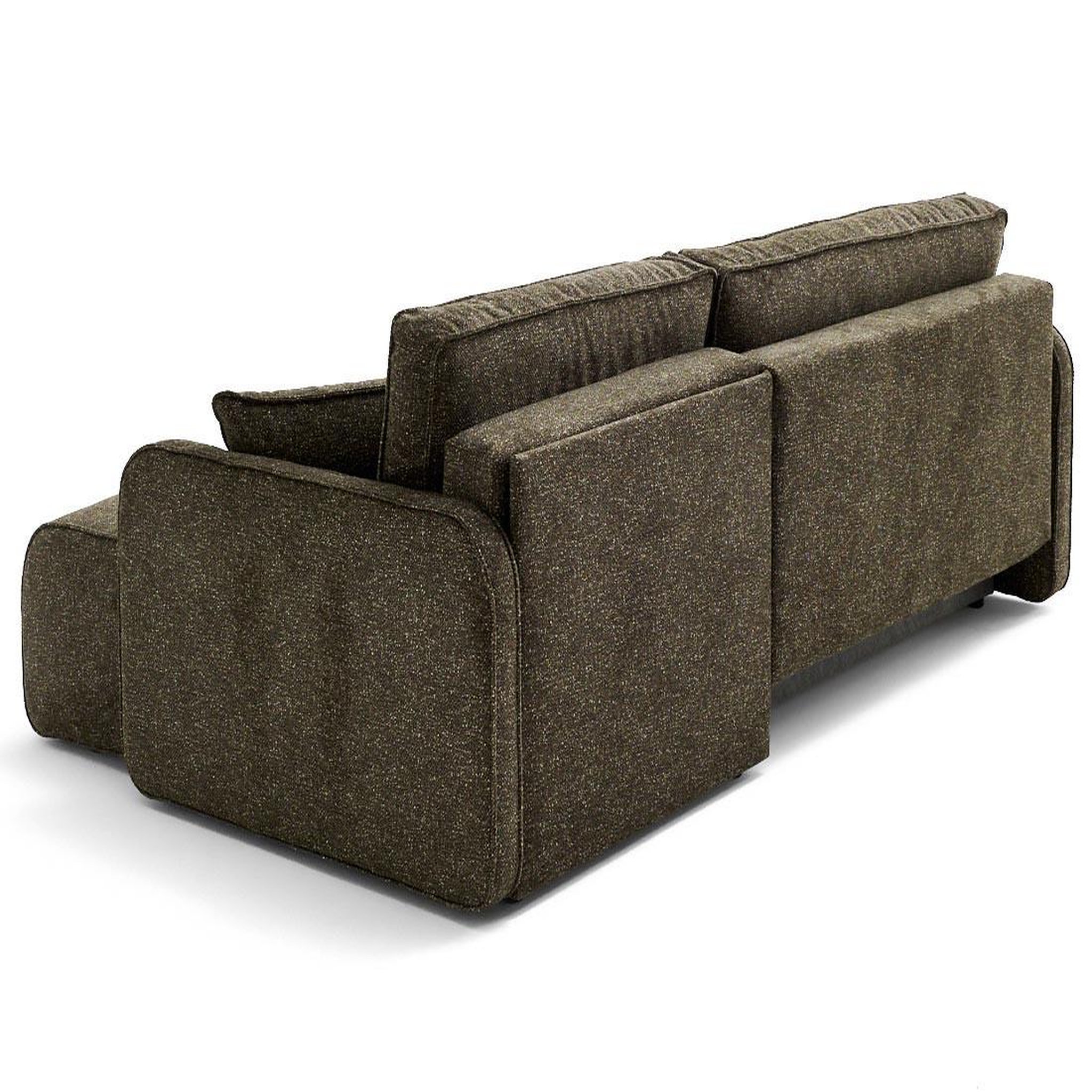 Voir la diapositive 6 : LISA DESIGN Apolline - canapé d'angle réversible 4 places convertible avec coffres en tissu moucheté