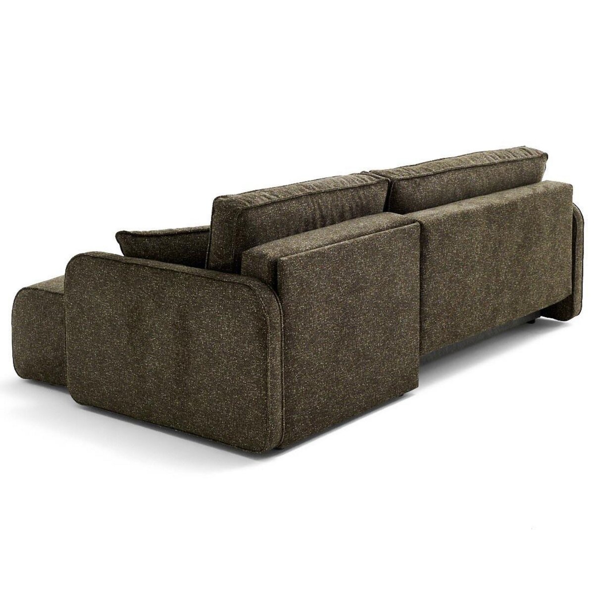 LISA DESIGN Apolline - canapé d'angle réversible 4 places convertible avec coffres en tissu moucheté