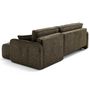 Voir la diapositive 6 : LISA DESIGN Apolline - canapé d'angle réversible 4 places convertible avec coffres en tissu moucheté