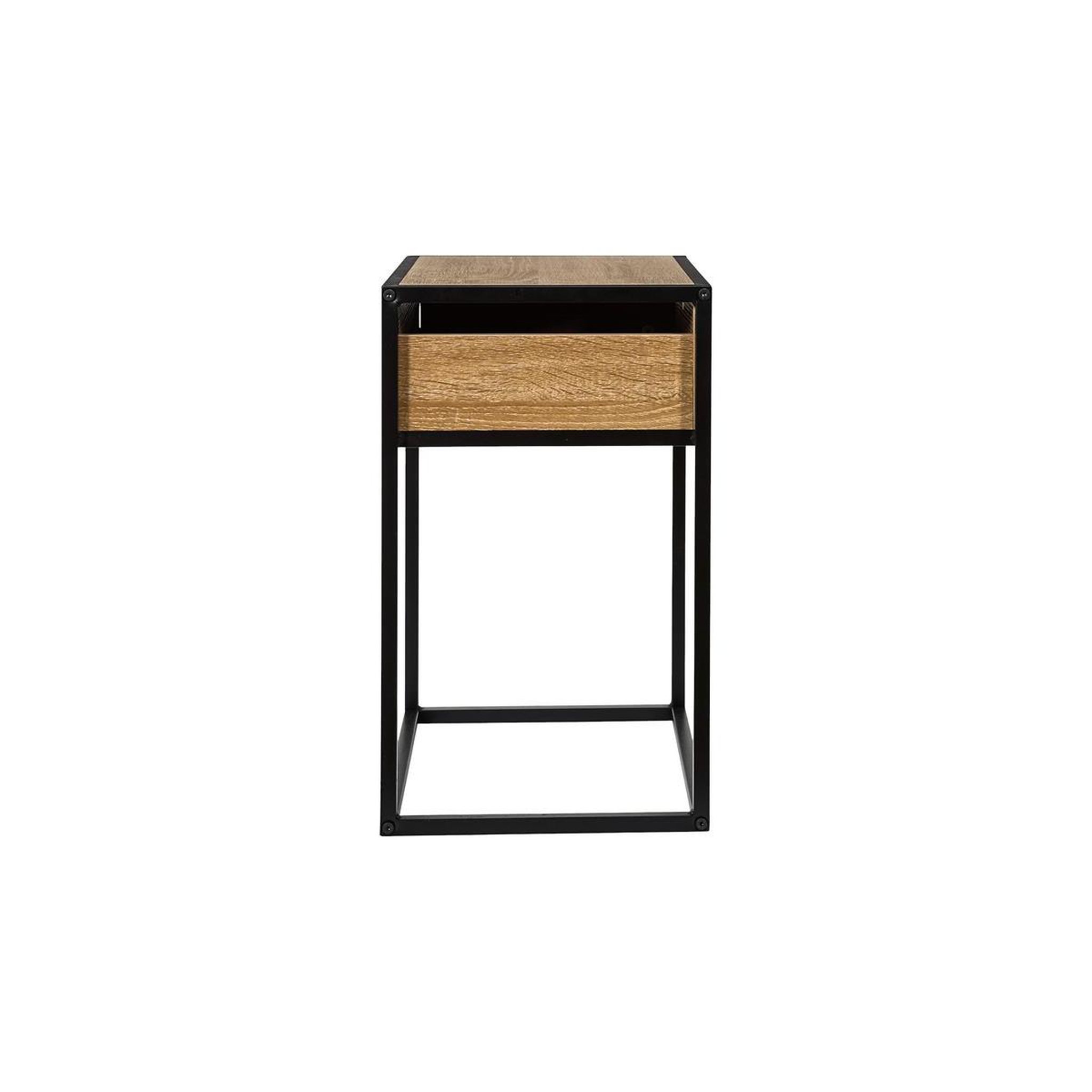 Voir la diapositive 4 : The Home Deco Factory Table de Chevet Avec Tiroir  Loka  50cm Marron