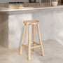 Voir la diapositive 2 : Rendez vous déco Tabouret pour îlot central 67 cm en teck-Ika