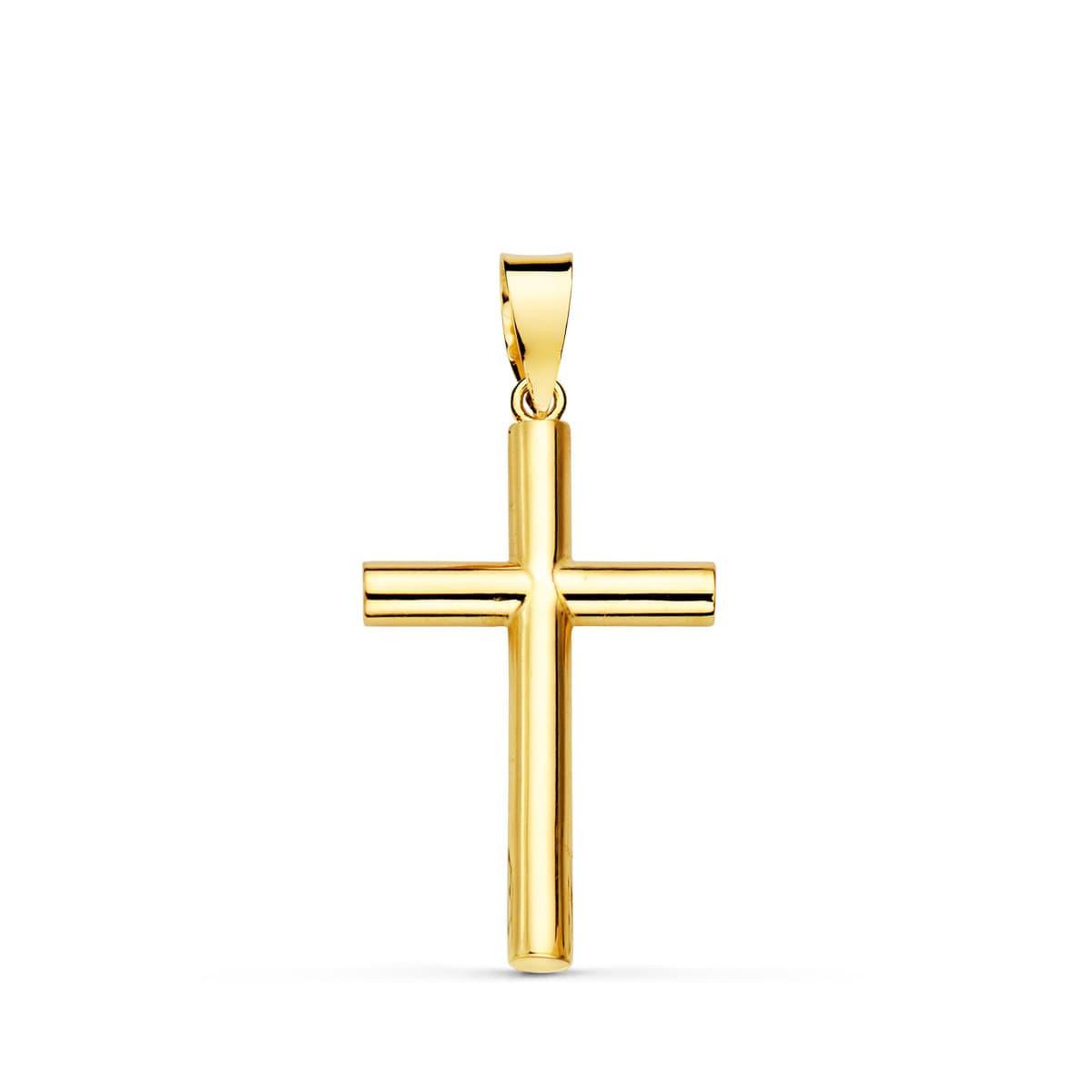 L'ATELIER D'AZUR Pendentif - Médaille Croix Or 18 Carats 750 Jaune - Chaine Offerte