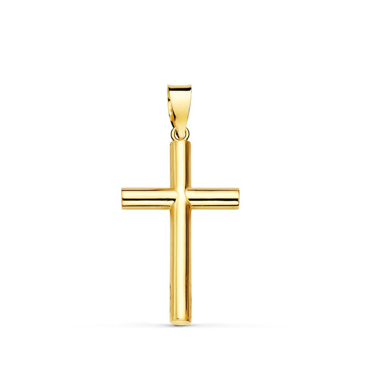 L'ATELIER D'AZUR Pendentif - Médaille Croix Or 18 Carats 750 Jaune - Chaine Offerte
