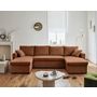 Voir la diapositive 5 : BEST MOBILIER Cyrus - canapé panoramique en u - 7 places - convertible avec coffre - en velours côtelé