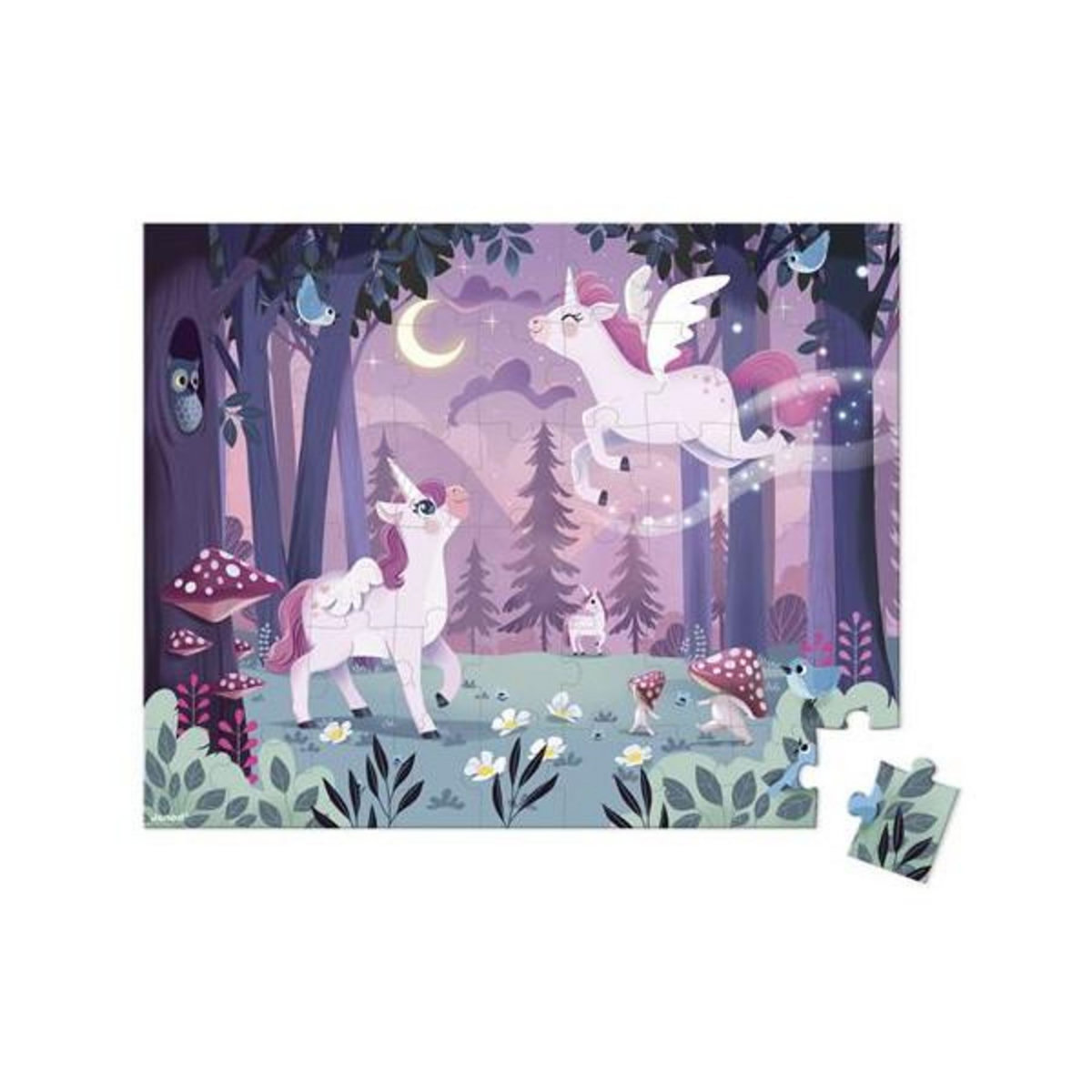 Juratoys - Janod Puzzle en carton Janod Licornes 54 pièces