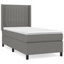 Voir la diapositive 2 : VIDAXL Sommier a lattes de lit avec matelas Gris fonce 80x200 cm Tissu
