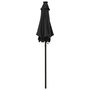 Voir la diapositive 3 : VIDAXL Parasol de jardin avec lumieres LED noir 200x211 cm aluminium