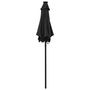 Voir la diapositive 3 : VIDAXL Parasol de jardin avec lumieres LED noir 200x211 cm aluminium