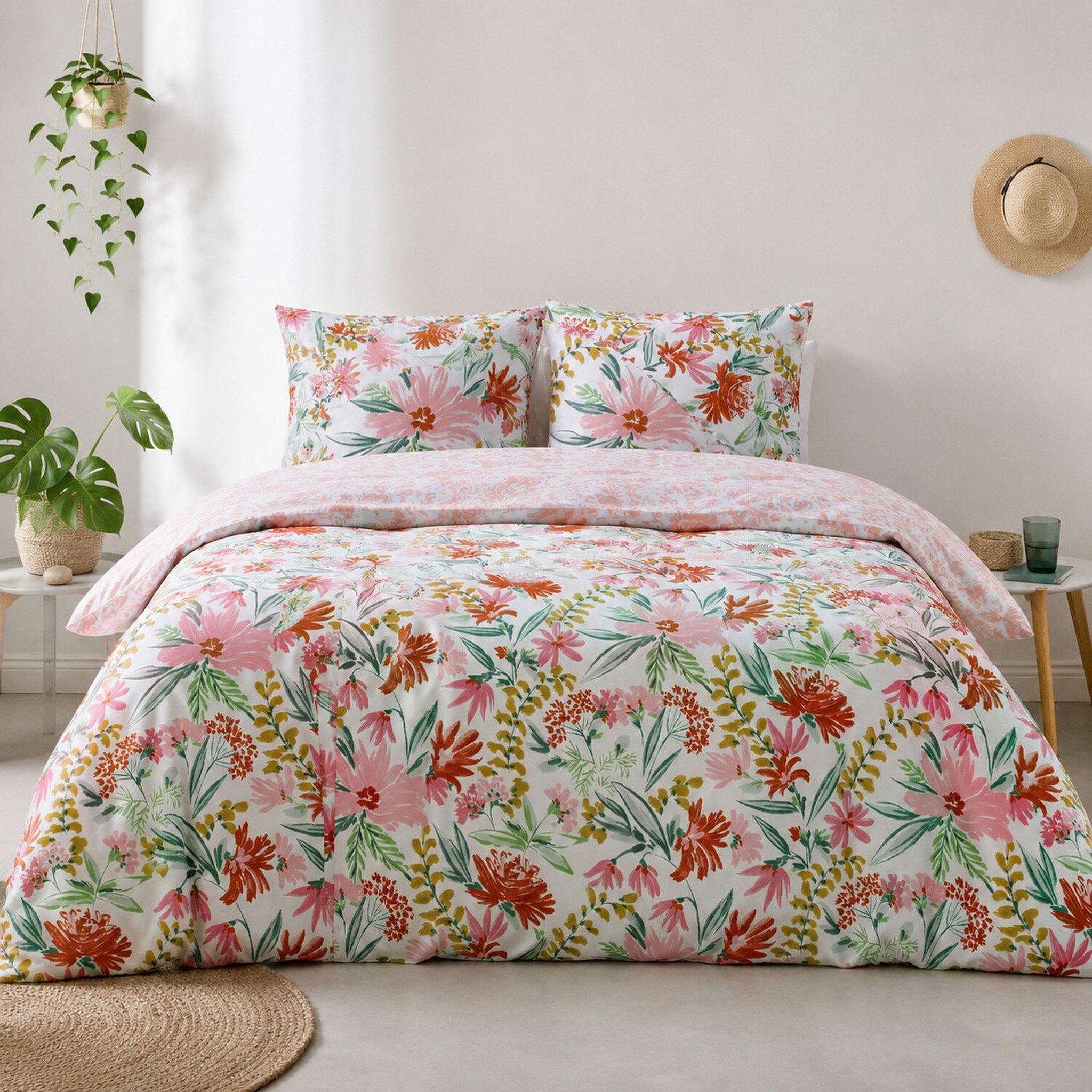 Voir la diapositive 1 : Les Ateliers du Linge Parure housse de couette 100% coton 57fils marna