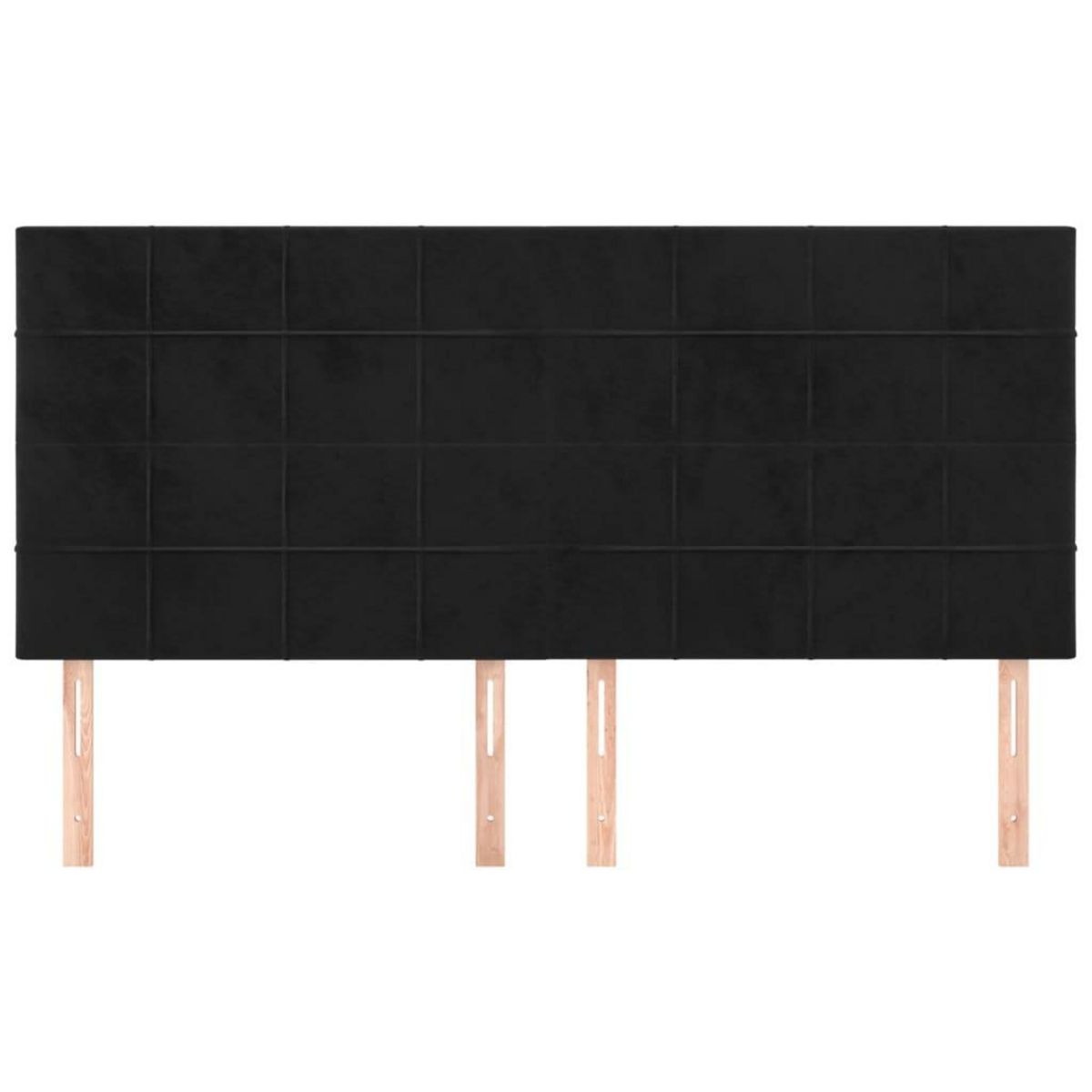 VIDAXL Tetes de lit 4 pcs Noir 100x5x78/88 cm Velours