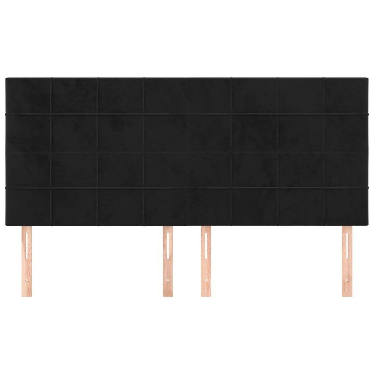 VIDAXL Tetes de lit 4 pcs Noir 100x5x78/88 cm Velours