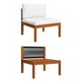 Voir la diapositive 4 : VIDAXL Salon de jardin 2 pcs avec coussins Bois d'acacia solide