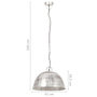 Voir la diapositive 6 : VIDAXL Lampe suspendue industrielle vintage 25 W Argente Rond 41cm E27
